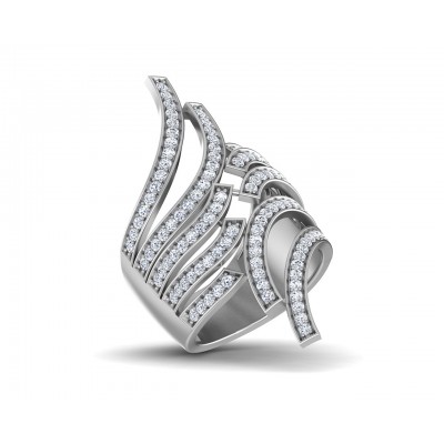 Edana Wide Diamond Band In 14k gold